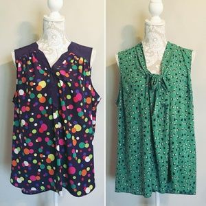 Sleeveless blouses - worn ONCE, each!